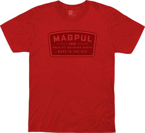 Magpul MAG1111-610-L Go Bang Parts  Red Cotton Short Sleeve Large