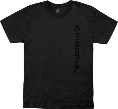 Magpul MAG1113-001-L Vertical Logo T-Shirts Black Large Short Sleeve