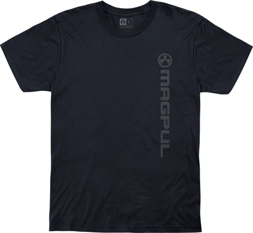 Magpul MAG1113-410-S Vertical Logo  Navy Cotton Short Sleeve Small