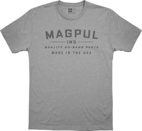 Magpul MAG1112-030-S Go Bang Parts CVC  Athletic Gray Heather Cotton/Polyester Short Sleeve Small