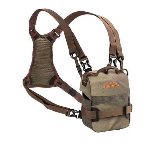 Terrain 19231 Plateau Bino Pack with Coyote Finish, Silent Magnetic Flap, Adjustable Strap, Back Harness Panel & Soft Interior