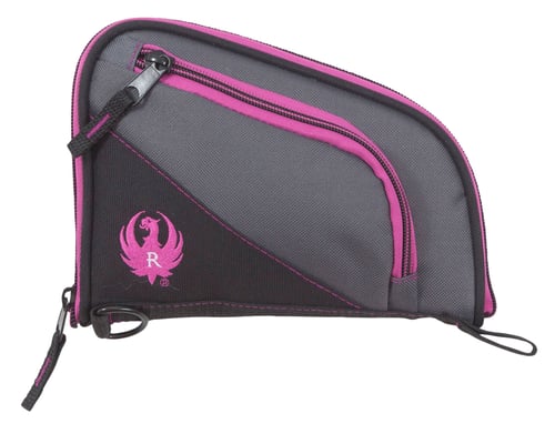 Ruger 27409 Tucson Womens Handgun Case Black/Gray Orchid Accents Lockable Zippers 8