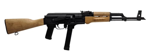 Century WASR-M Rifle  <br>  9mm 17.5 in. Wood 33 rd. Glock Mag