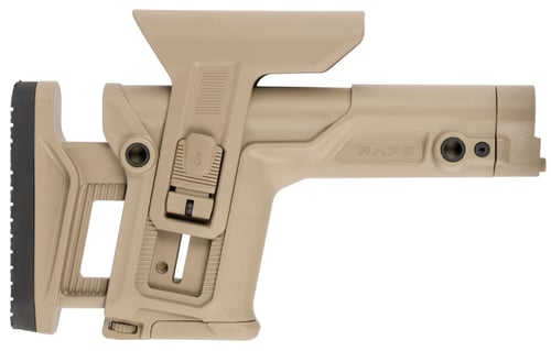 RAPID ADJUSTMENT PRECISION STK FDERAPS - Rapid Adjustment Precision Stock FDE - Integrated Cheek Rest & adjustableLength Of Pull (LOP) - Patent-pending 1Latch system, locks both LOP and Cheek Rest height with one lever - Can be configured for right or left-hand shootersest height with one lever - Can be configured for right or left-hand shooters