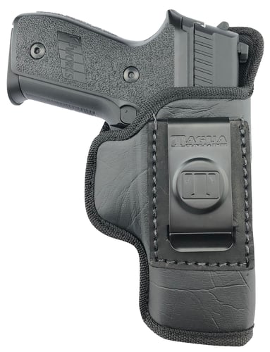Tagua TWHS355 The Weightless 4-in-1 IWB/OWB Black Ecoleather Belt Clip Fits Most Single Stack 9/40/45 Right Hand