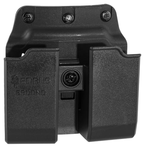 Fobus 6900NDBH Double Mag Pouch  Black Polymer Paddle Compatible w/ Glock/HK USP