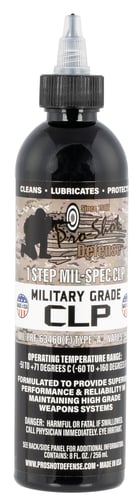 Pro-Shot 1STEP MIL-SPEC-8 1 Step BIO Mil-Spec CLP Cleans, Lubricates, Protects 8 oz Squeeze Bottle