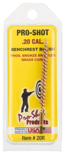 BORE BRUSH RFL .20 CAL BRS/BRZRifle Bore Cleaning Brush 20 caliber - High quality brass core and coupling withbronze bristles - Designed for competition shooters to withstand - 5-40 Threads