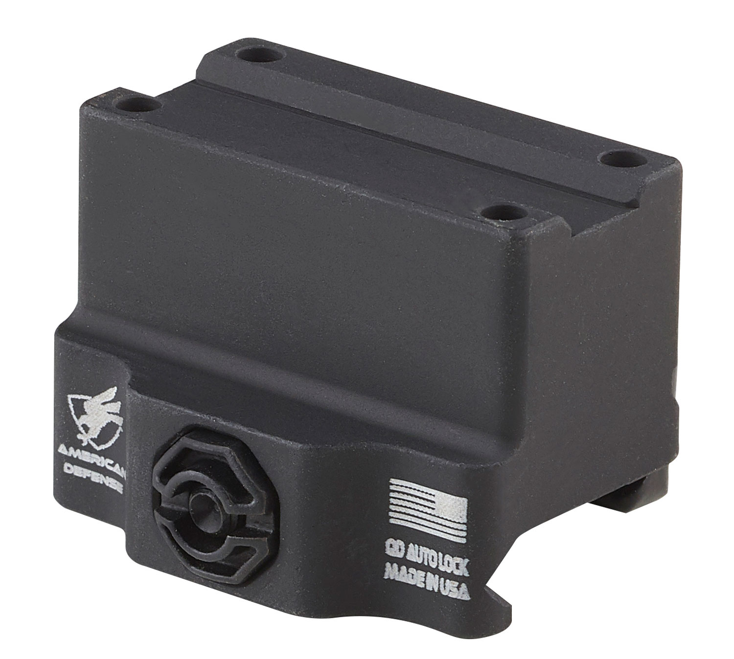 American Defense Mfg ADMRO11STDTL Trijicon MRO  Black Hardcoat Anodized Lower 1/3 Co-Witness 6061-T6 Aluminum