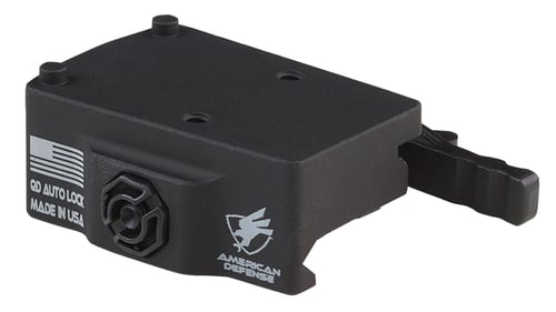 American Defense Mfg ADRMRLWLTL Trijicon RMR Mount Black Hardcoat Anodized Picatinny Rail Low Mount Height 0.46