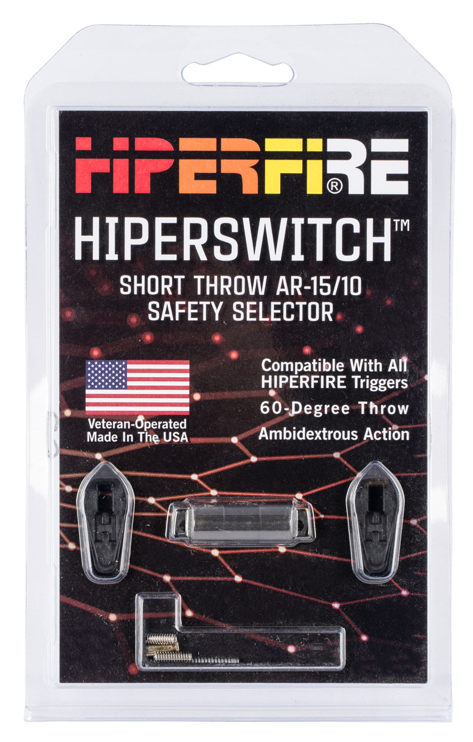 HIPERFIRE HIPERSWITCH 60 AMBI SAFETY SELECTOR AR 15 BLACK