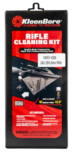 KleenBore K204 Rifle Classic Cleaning Kit .25/ .243/ 6.5mm Cal