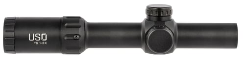 U.S. Optics TS8XRBR TS-8X  Matte Black 1-8x 24mm 30mm Tube Illuminated Red RBR Reticle