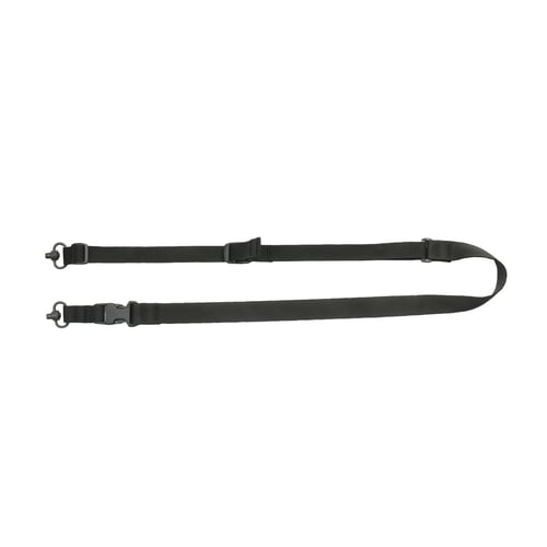 Tacshield T6040BK Tactical Sling made of Black Webbing with Two-Point, Fast Adjust Design & QD Swivels for Rifle/Shotgun