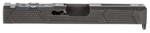 Grey Ghost Precision GGP193OCV4 GGP19 Version 4 Slide Compatible w/Glock G19 Gen3, Milled For Trijicon RMR & Leupolld Deltapoint Pro, 17-4 Stainless Steel w/Black Nitride Finish