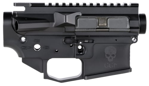 Grey Ghost Precision GGPSLIGHTRCVR AR MKII Light Receiver Set AR-15 Platform Multi-Caliber, 7075-T6 Aluminum w/Black Hardcoat Anodized Finished, Flared Mag Well