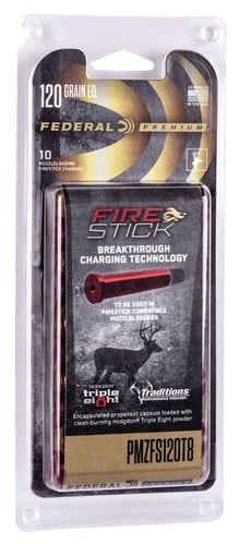 Federal PMZFS120T8 FireStick  50 Black Powder 120 gr For Traditions Nitro Only