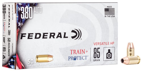 Federal Train+Protect Handgun Ammunition .38 Spl 158gr VHP 830 fps 50/ct