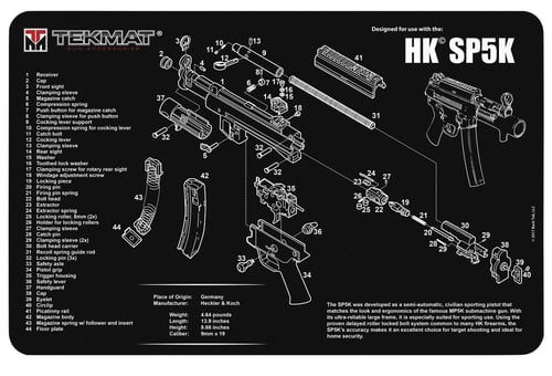 TekMat TEKR17HKSP5K HK SP5K Cleaning Mat Black/White Rubber 17