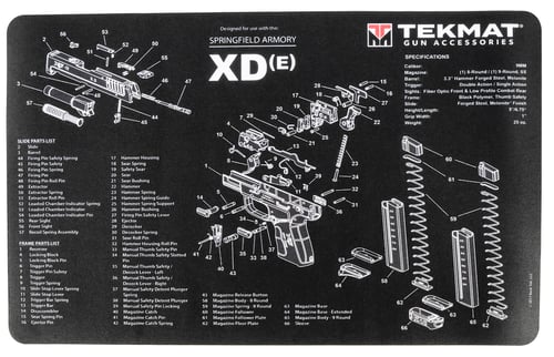 TekMat TEKR17XDE Springfield Armory XDe Cleaning Mat 17