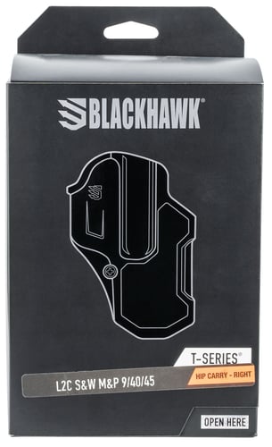 Blackhawk 410757BKR T-Series L2C Non-Light Bearing OWB Black Polymer Belt Slide Fits S&W M&P/SD/Taurus PT 24/7 Pro Right Hand