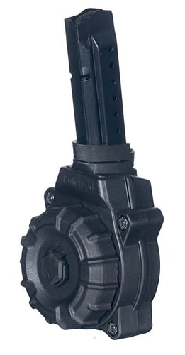 ProMag DRMA27 Standard  30rd Drum, 9mm Luger, Compatible w/Glock 17/19, Black DuPont Zytel Polymer
