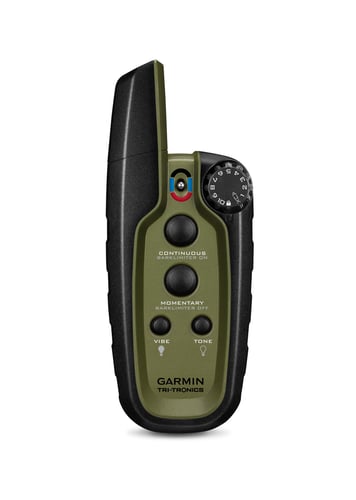 Garmin 0100120550 Sport Pro Handheld Green w/BarkLimiter, LED Beacon Lights, 1-Hand Operation, Water-Resistant Rechargeable Li-ion Up to 3 Dogs .75 Mile Range