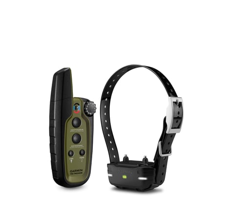 Garmin 0100120500 Sport Pro System Bundle Handheld Green w/BarkLimiter, LED Beacon Lights, 1-Hand Operation, Water-Resistant Rechargeable Li-ion; Collar Up to 3 Dogs .75 Mile Range