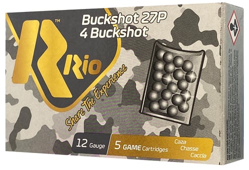 RIO Ammunition RB1227 Royal Buck 27P Buckshot 12 Ga, 2-3/4