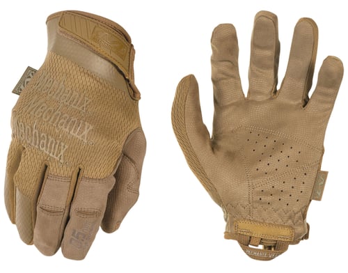 SPECIALTY 0.5MM GLOVE COYOTE SMALLSpecialty 0.5mm Glove Coyote - Small - Ergonomic design - High dexterity - Lightweight TrekDry - Low-profile Thermoplastic Rubber TPR closure provides a secure fit to the wrist - Anatomical stitch darts conform to the natural curvature of tfit to the wrist - Anatomical stitch darts conform to the natural curvature of the handhe hand