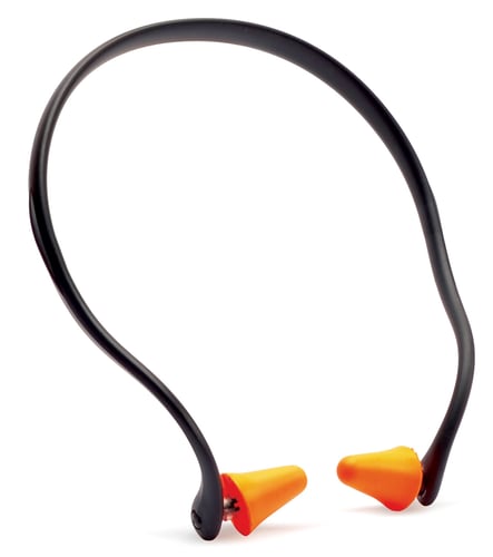 Walkers GWP-SF-PLGBND Pro-Tek Ear Plug Band Foam 25 dB Behind The Head Orange Ear Buds w/Black Cord