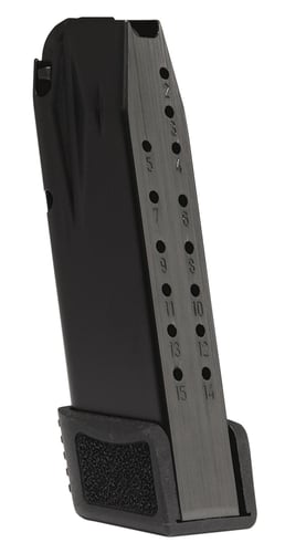 TP9 SUB COMPACT 15 RD MAG WITH GRIPTP9 Elite SC Magazine W/ Grip Extension Black - 15 Rd - Compatible with the TP9Elite SC Only - Cal. 9mm Luger