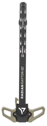 Radian Weapons R0376 Raptor SD Ambi Charging Handle, Radian OD, Gas Ported Shaft, Fits Mil-Spec AR-15/M16 Platform