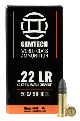 Gemtech 3009679 Subsonic  22 LR 42 gr Lead Round Nose 50 Per Box