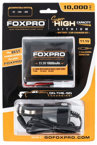 Foxpro SUPBATTCHG Super High Capacity Battery Kit  Black 12.0 Volts 10,000 mAh Compatible with FoxPro X1