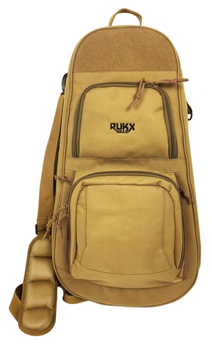Rukx Gear ATICTARPT Discrete AR-Pistol Backpack Water Resistant Tan 600D Polyester with Elastic Keeper Strap Ends & Detachable Buckles 13.70