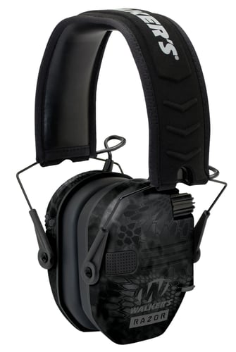 Walkers GWPRSEMYP Razor Slim Electronic Muff 23 dB,Over the Head,  Typhoon Camo/Black Polymer