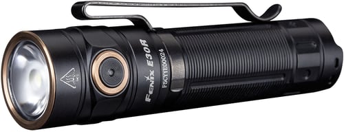 Fenix FXE30R E 30R Black Hardcoat Anodized Aluminum White 30-1600 Lumens LED 666 ft Range