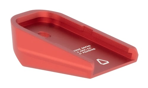 Strike Industries GALBPRED Base Plate  Compatible w/Glock Except 20/21/26/27/33/39, Red Aluminum