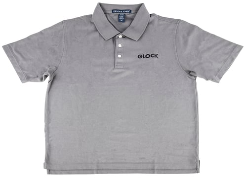 Glock AP95874 Classic Polo  Gray Cotton Short Sleeve Small