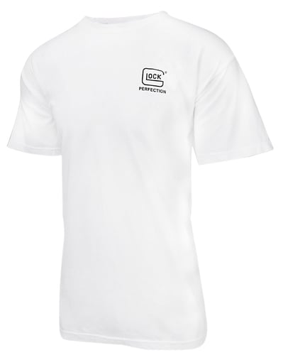 Glock AA75106 Carry With Confidence  White Cotton Short Sleeve Small