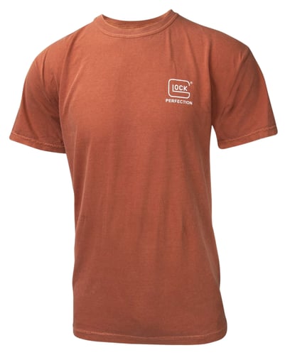 Glock AA75113 Carry With Confidence  Rust Orange Cotton Short Sleeve Large