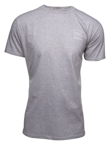 Glock AA75117 Pursuit Of Perfection  Heather Gray Cotton/Polyester Short Sleeve Small