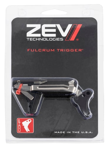 ZEV FULADJDRP45SFBB Fulcrum Adjustable Trigger Drop-In Kit fits Glock 21,30,41 Gen4 Black Curved