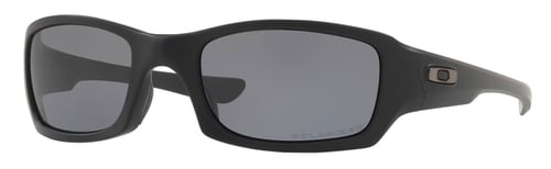 Oakley FIVESSQUARED Fives Squared  Polarized, High Definition Gray Lens with Matte Black Frame for Adults