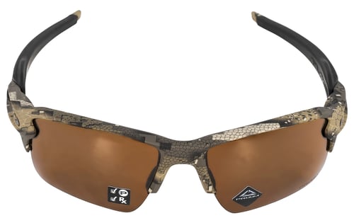 Oakley FLAK2.0 XL Flak 2.0 XL Polarized Prizm Tungsten Lens with Desolve Bare Camo Frame & Unobtinium Temple Sleeves & Nose Piece for Adults