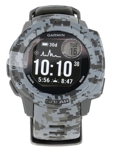 Garmin 0100229315 Instinct  Fitness Tracker Graphite Camo 45mm Solar Compatible With iPhone/Android Bluetooth/ANT+ GPS Yes