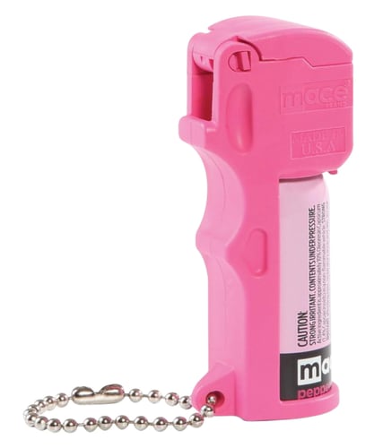 Mace 80740 Pocket Pepper Spray OC Pepper Range 10 ft Pink Includes Built in Keychain