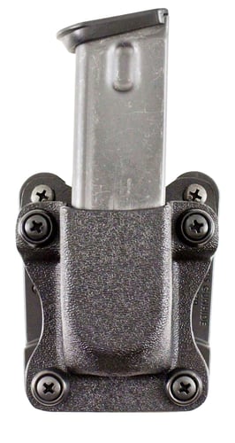 DeSantis Gunhide A86KJLLZ0 Quantico Single Mag Pouch OWB Black Kydex, Belt Clip Fits Up To Belts 1.50