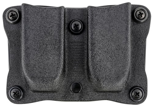 DeSantis Gunhide A87KJEEZ0 Quantico Double Mag Pouch OWB Black Kydex, Belt Clip Fits Belts Up To 1.50